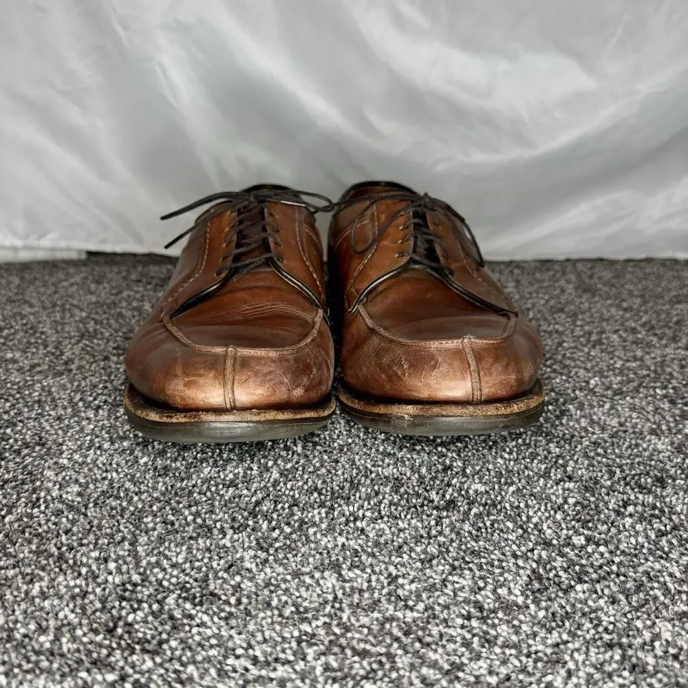 Allen Edmonds Stockbridge Brown Leather Blucher Dress Casual Shoes Mens 10.5